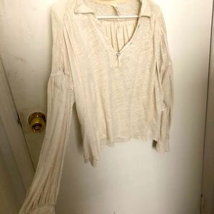BNWT Free People Collared Drop Shoulder Top 🕯